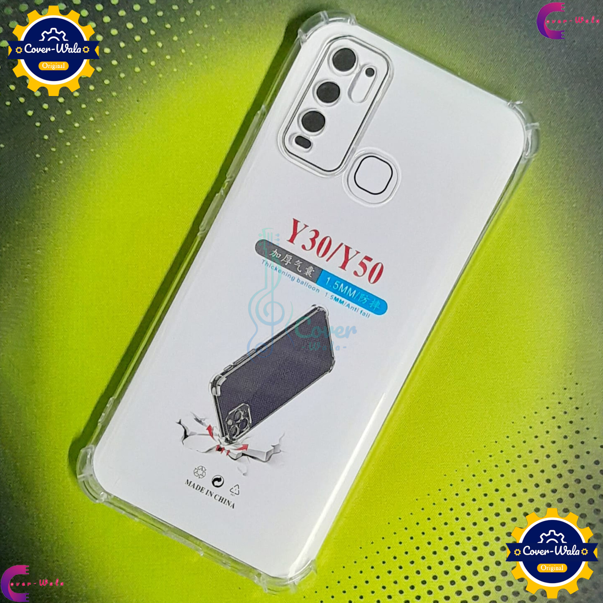 Picture of Transparent Back Clear Cover case + Xundd Protective Cover + Silicone Back Cover With Camera Protection Specially Designed For vivo Y30 / Vivo Y50 / Vivo Y30i Back Cover.