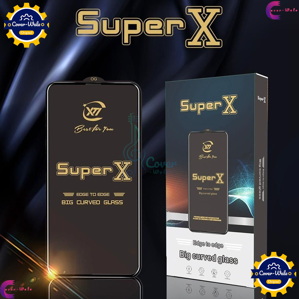 Picture of Super X / Rainbow / Privacy Tempered Glass Screen Protector Specially Designed For VIVO V15 Pro / VIVO NEX 2 / VIVO X27 / OPPO RENO 6.4 Edge To Edge Coverage With Easy Installation Kit