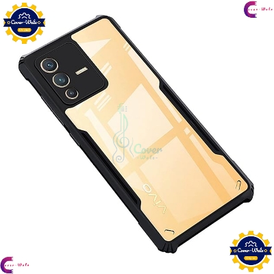 Picture of Transparent Back Clear Cover case + Xundd Protective Cover + Silicone Back Cover With Camera Protection Specially Designed For vivo V23 5G / Vivo S12 5G Back Cover.