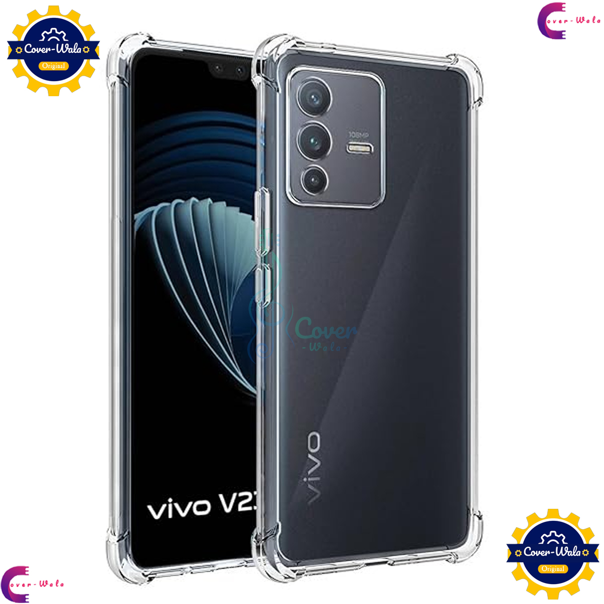 Picture of Transparent Back Clear Cover case + Xundd Protective Cover + Silicone Back Cover With Camera Protection Specially Designed For vivo V23 Pro 5G / Vivo S12 Pro 5G Back Cover.