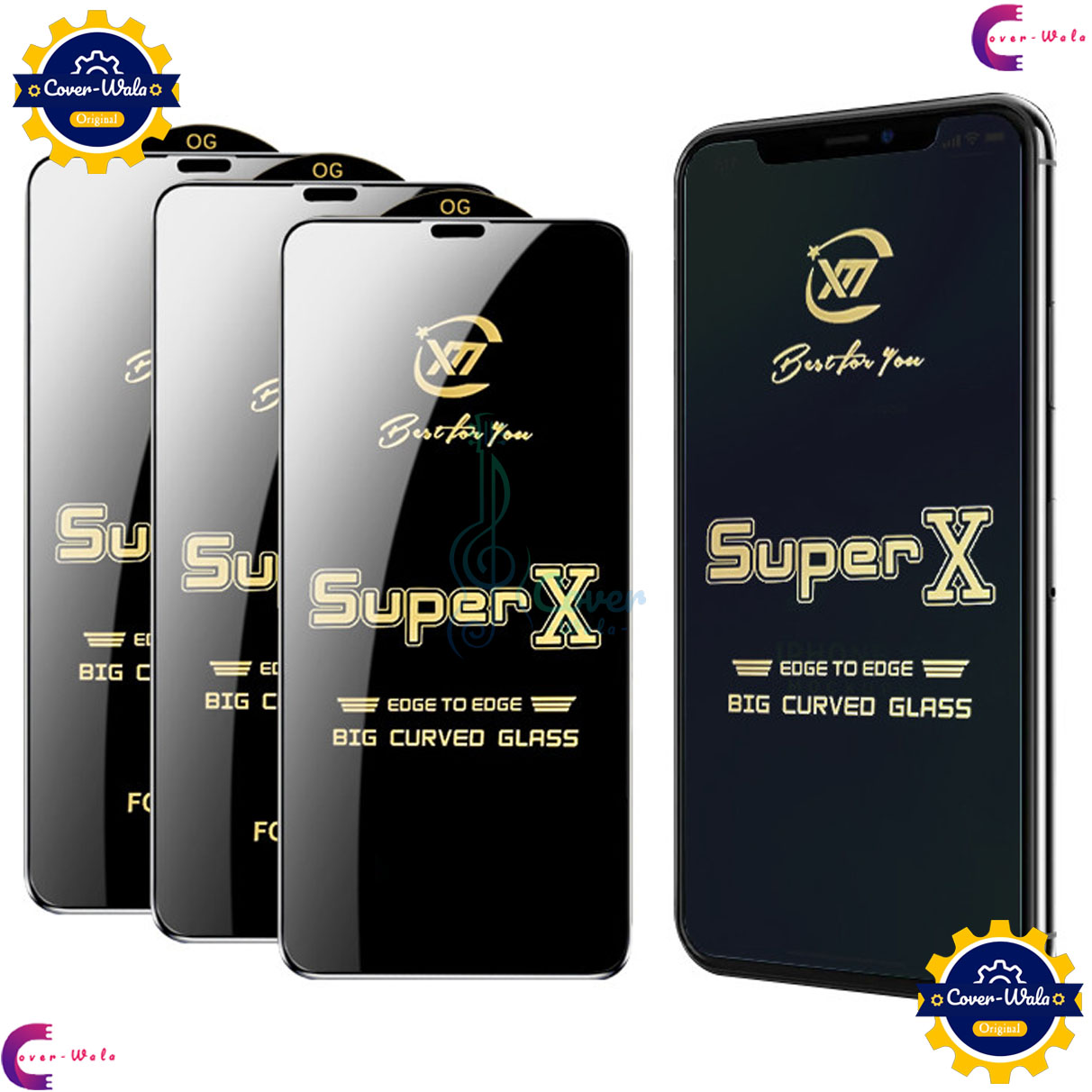 Picture of Super X / Rainbow / Privacy Tempered Glass Screen Protector Specially Designed For VIVO V17 India / VIVO S5 CHINA / VIVO V19 Indonesia Edge To Edge Coverage With Easy Installation Kit