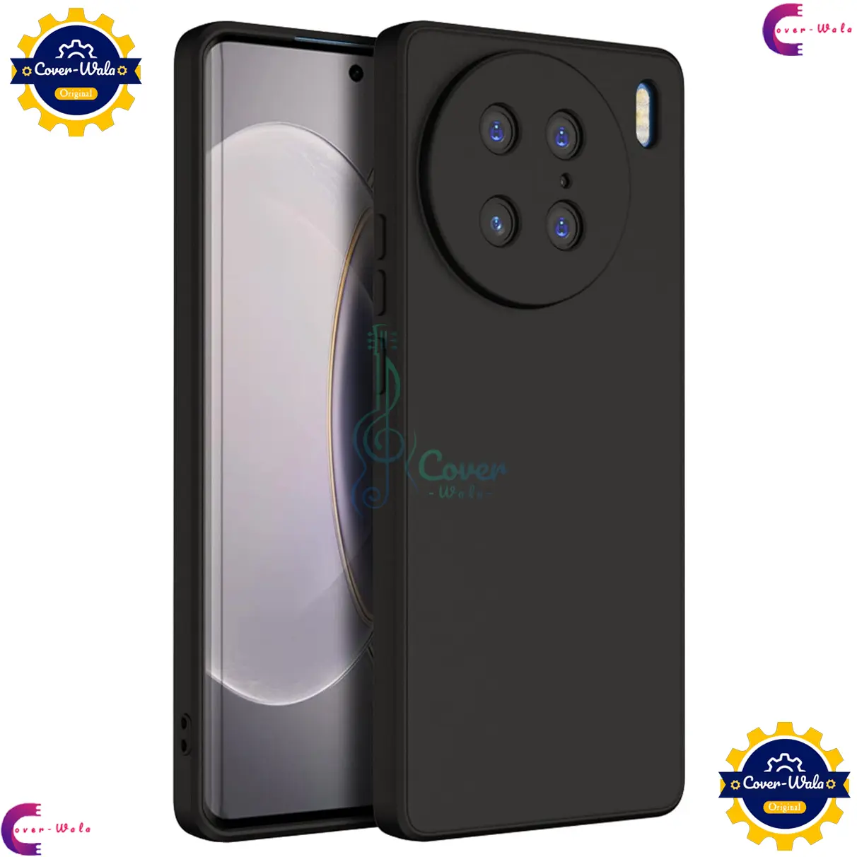 Picture of Transparent Back Clear Cover case + Xundd Protective Cover + Silicone Back Cover With Camera Protection Specially Designed For Vivo X90 PRO 5G Back Cover.