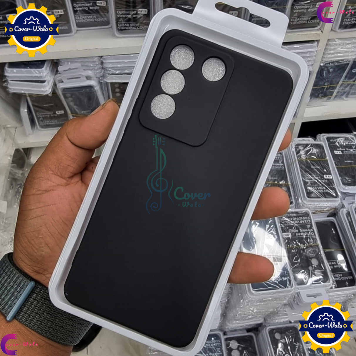 Picture of Transparent Back Clear Cover case + Xundd Protective Cover + Silicone Back Cover With Camera Protection Specially Designed For Vivo V27e 5G Back Cover.