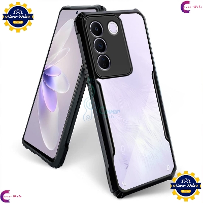 Picture of Transparent Back Clear Cover case + Xundd Protective Cover + Silicone Back Cover With Camera Protection Specially Designed For Vivo V27e 5G Back Cover.