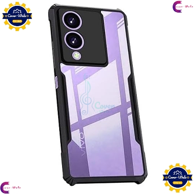 Picture of Transparent Back Clear Cover case + Xundd Protective Cover + Silicone Back Cover With Camera Protection Specially Designed For Vivo Y17s / Vivo Y28s Back Cover.
