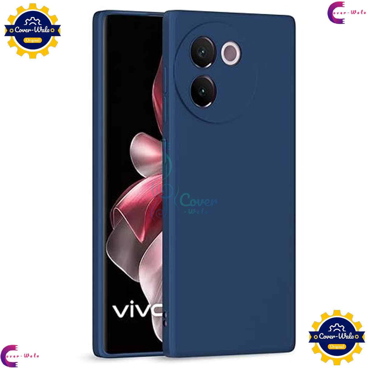 Picture of Transparent Back Clear Cover case + Xundd Protective Cover + Silicone Back Cover With Camera Protection Specially Designed For Vivo V30e 5G Back Cover.