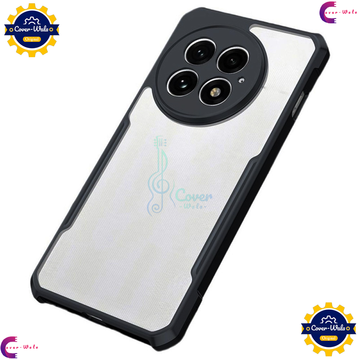 Picture of Transparent Back Clear Cover case + Xundd Protective Cover + Silicone Back Cover With Camera Protection Specially Designed For OnePlus 13 / 1+ 13 Back Cover.