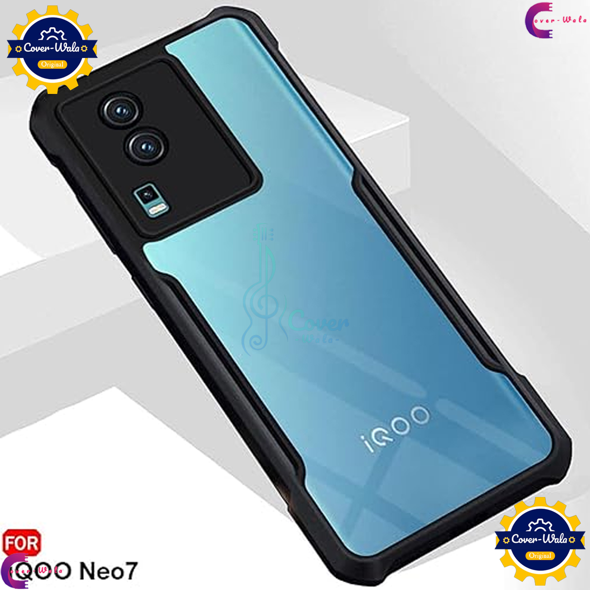 Picture of Transparent Back Clear Cover case + Xundd Protective Cover + Silicone Back Cover With Camera Protection Specially Designed For vivo iQOO Neo 7 5G / vivo iQOO Neo 7 PRO 5G Back Cover.