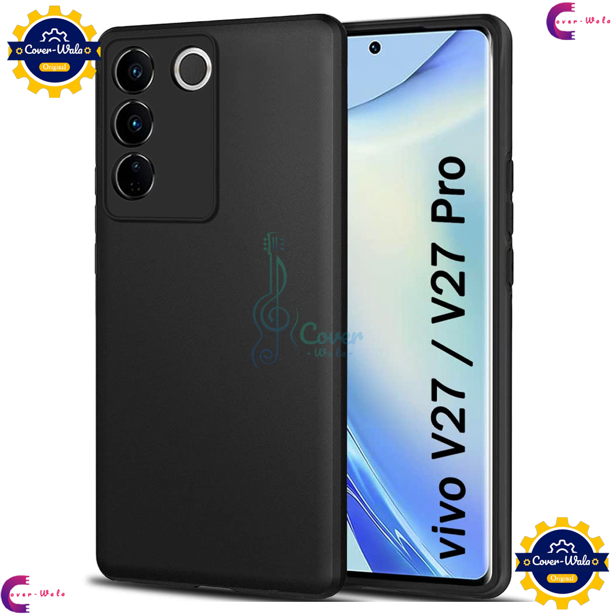 Picture of Transparent Back Clear Cover case + Xundd Protective Cover + Silicone Back Cover With Camera Protection Specially Designed For Vivo V27 5G / Vivo V27 Pro 5G Back Cover.
