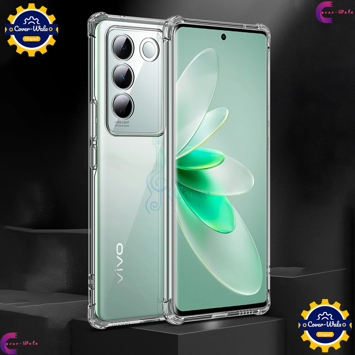 Picture of Transparent Back Clear Cover case + Xundd Protective Cover + Silicone Back Cover With Camera Protection Specially Designed For Vivo V27 5G / Vivo V27 Pro 5G Back Cover.