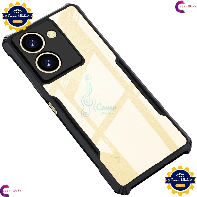 Picture of Transparent Back Clear Cover case + Xundd Protective Cover + Silicone Back Cover With Camera Protection Specially Designed For Vivo Y36 4G / Vivo Y78 5G / Vivo Y27 5G Back Cover.