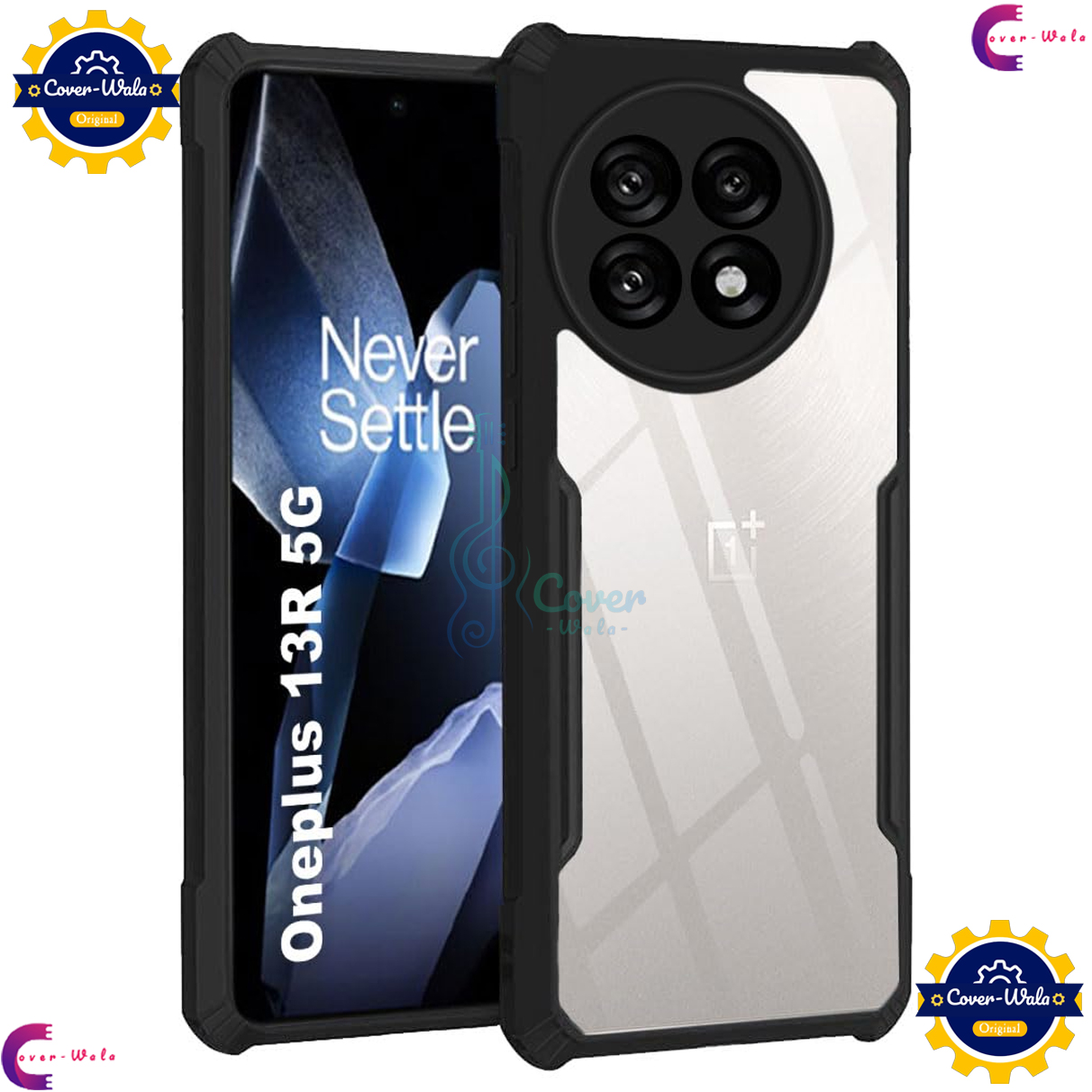 Picture of Transparent Back Clear Cover case + Xundd Protective Cover + Silicone Back Cover With Camera Protection Specially Designed For OnePlus Ace 5 / OnePlus Ace 5 Pro / OnePlus 13R / 1+13R Back Cover.