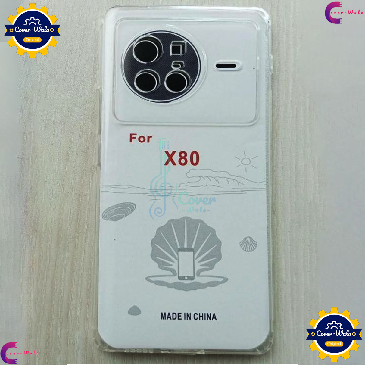 Picture of Transparent Back Clear Cover case + Xundd Protective Cover + Silicone Back Cover With Camera Protection Specially Designed For Vivo X80 5G Back Cover.