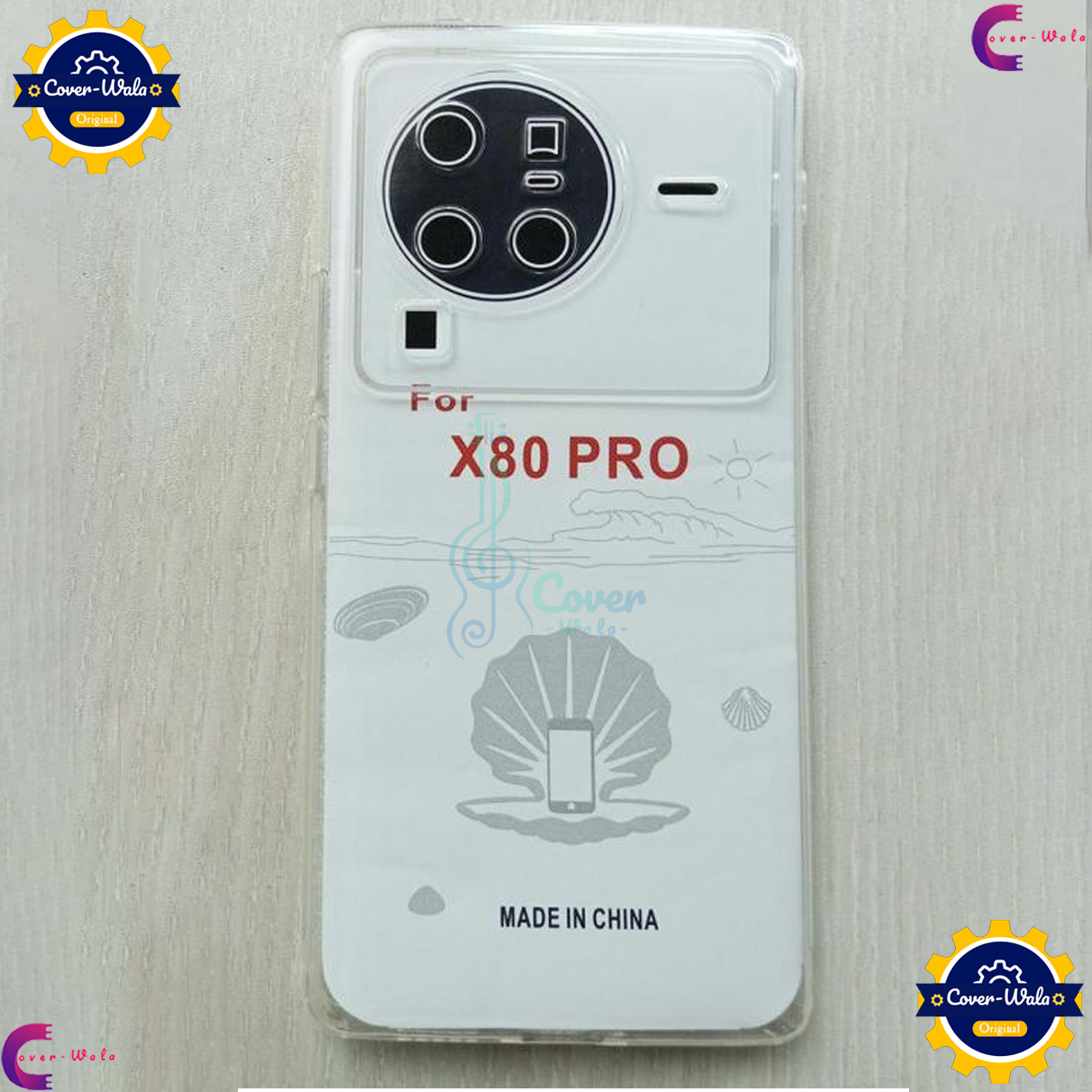 Picture of Transparent Back Clear Cover case + Xundd Protective Cover + Silicone Back Cover With Camera Protection Specially Designed For Vivo X80 Pro 5G Back Cover.