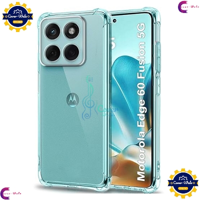 Picture of Transparent Back Clear Cover case + Xundd Protective Cover + Silicone Back Cover With Camera Protection Specially Designed For Motorola Moto Edge 60 Fusion 5G Back Cover.