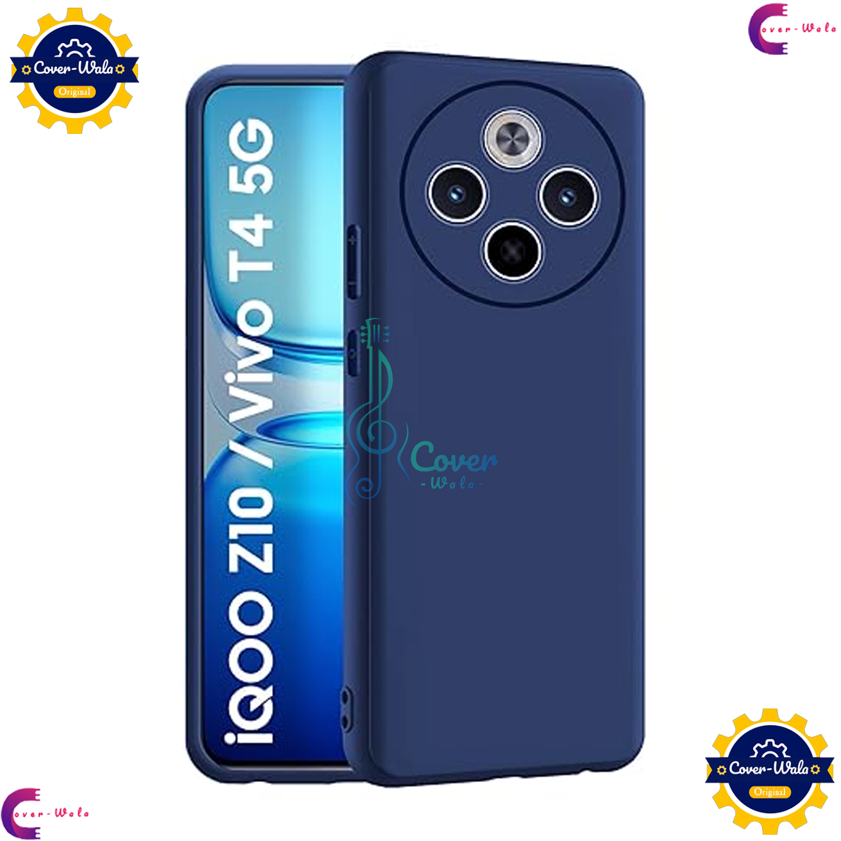 Picture of Transparent Back Clear Cover case + Xundd Protective Cover + Silicone Back Cover With Camera Protection Specially Designed For iQOO Z10 / Vivo T4 5G Back Cover.