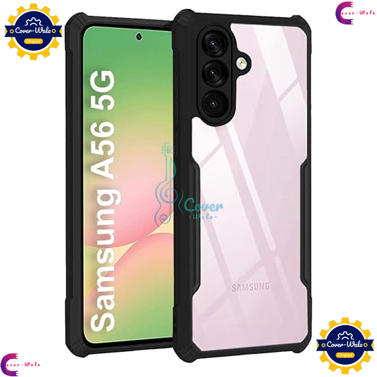Picture of Transparent Back Clear Cover case + Xundd Protective Cover + Silicone Back Cover With Camera Protection Specially Designed For Samsung A56 5G Back Cover.