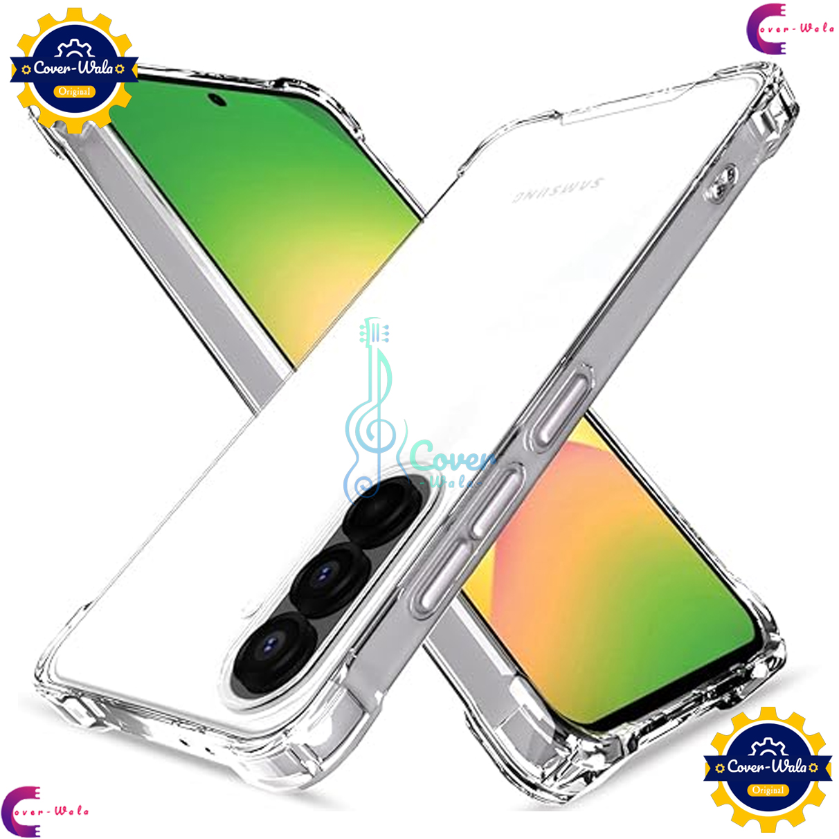 Picture of Transparent Back Clear Cover case + Xundd Protective Cover + Silicone Back Cover With Camera Protection Specially Designed For Samsung A56 5G Back Cover.