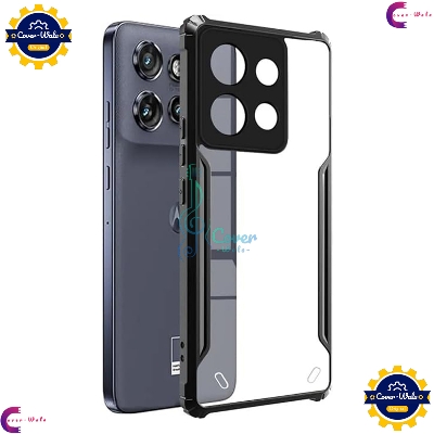 Picture of Transparent Back Clear Cover case + Xundd Protective Cover + Silicone Back Cover With Camera Protection Specially Designed For Motorola Moto Edge 60 Pro 5G Back Cover.