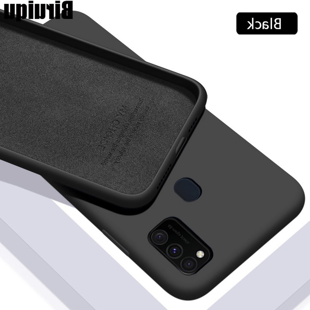 Picture of Samsung Galaxy M21 / Samsung Galaxy M30S Premium Silicone Case Black Soft Tpu Ultra-Thin Flexible Protective Mobile Phone Back Cover - Phone Back Cover