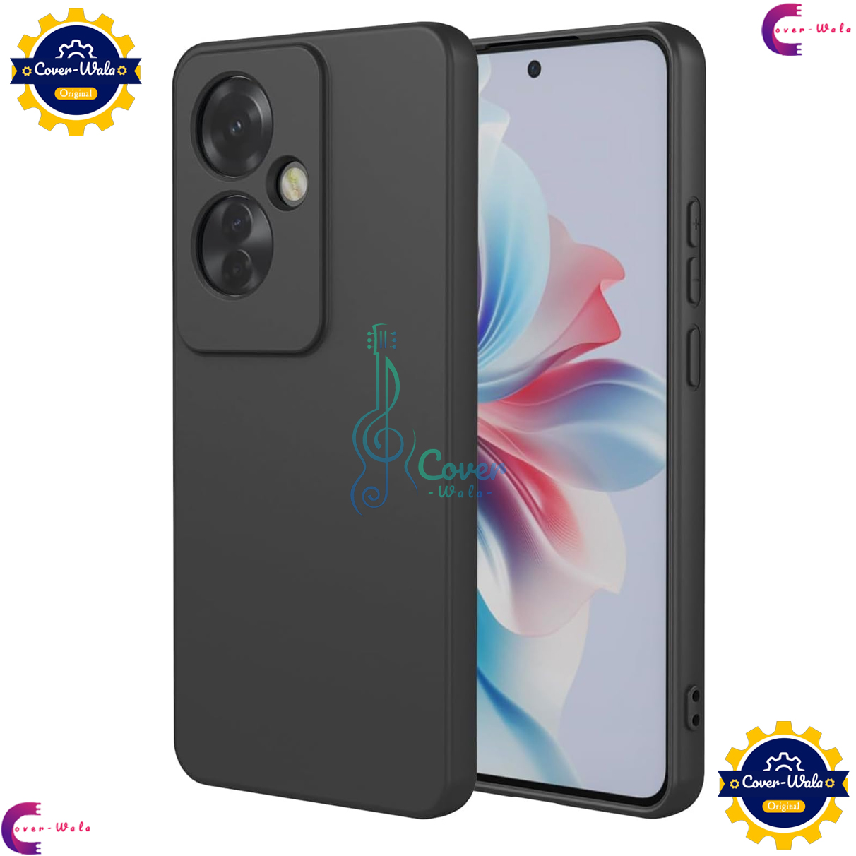 Picture of Transparent Back Clear Cover case + Xundd Protective Cover + Silicone Back Cover With Camera Protection Specially Designed For OPPO Reno 11F 5G / OPPO Reno 11 F Back Cover.