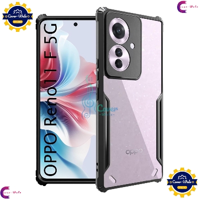 Picture of Transparent Back Clear Cover case + Xundd Protective Cover + Silicone Back Cover With Camera Protection Specially Designed For OPPO Reno 11F 5G / OPPO Reno 11 F Back Cover.