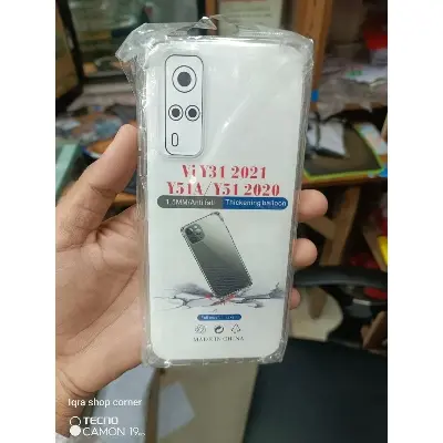 Picture of For Vivo Y31 / Vivo Y51A / Vivo Y51 Edge-Reinforced Shockproof Cushion Back Clear Hybrid Transparent Soft Silicon Cover Casing