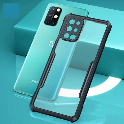 Picture of Xundd Case For OnePlus 9R / 1+9r 5G (6.55 Inch) with Integrated Camera Cover [Military Grade Drop Tested] Slim Clear Back with Shockproof Soft TPU Bumper Frame Cover - Black