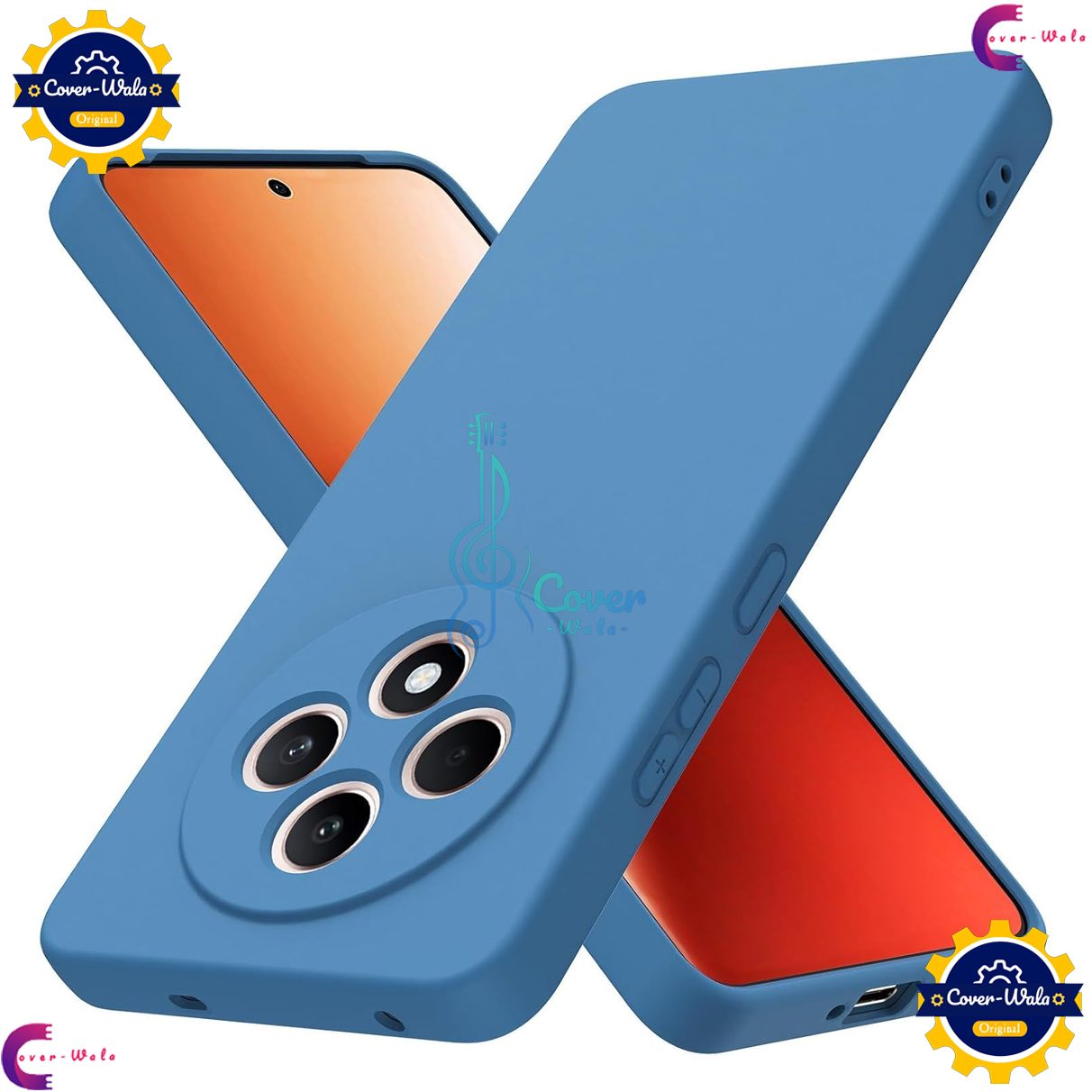 Picture of Transparent Back Clear Cover case + Xundd Protective Cover + Silicone Back Cover With Camera Protection Specially Designed For Oppo Reno12F 5G Back Cover.