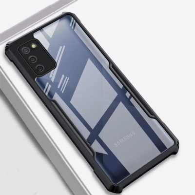 Picture of For Samsung Galaxy A03s Hard Case Transparent Silica Gel Matte Shockproof Slim Thin Cover Phone Casing For Samsung A03s Back Cover - Phone Back Cover