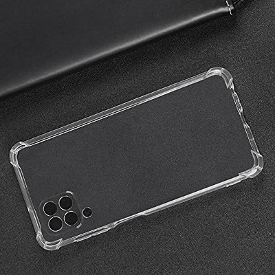 Picture of For Samsung Galaxy A22 4G / Samsung Galaxy F22 / Samsung Galaxy M32 Edge-Reinforced Shockproof Cushion Back Clear Hybrid Transparent Sof Silicon Cover Casing