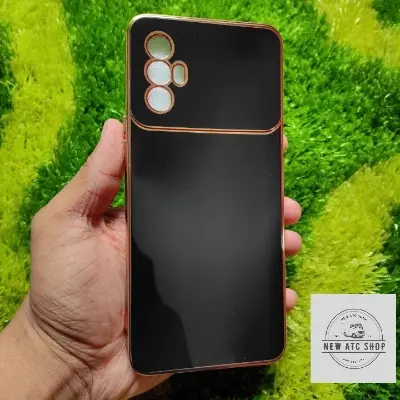 Picture of Metalic Case For Tecno Spark 8 Pro Shining Soft Silicone Back Cover - Phone Back Cover