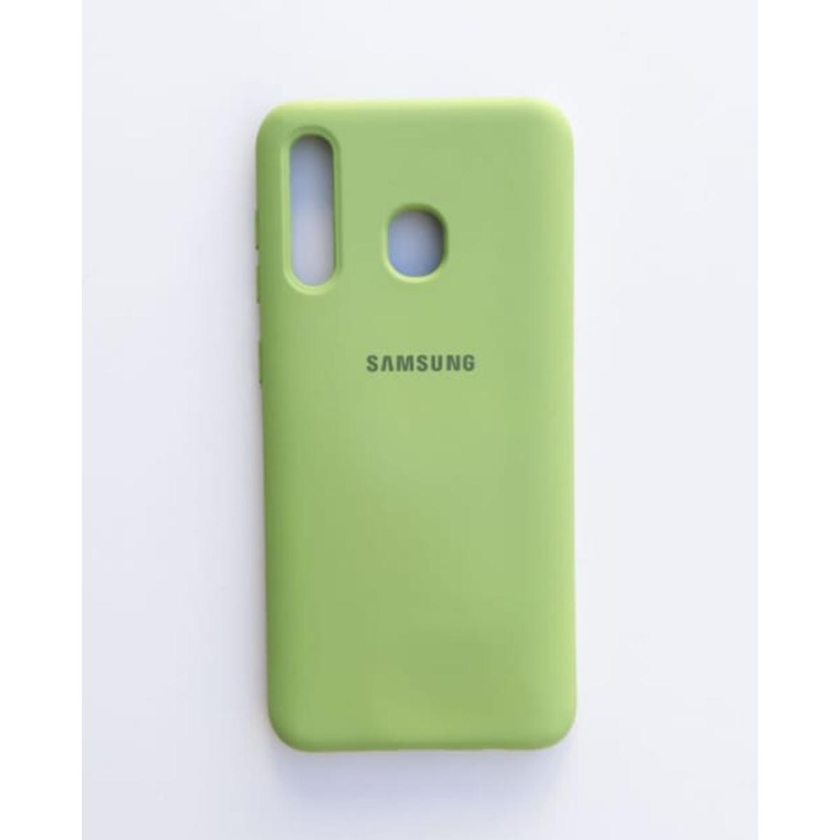 Picture of Samsung Galaxy A20s Liquid Silicone Case Silky Soft-Touch Finish Back Protective Cover - Phone - Camera