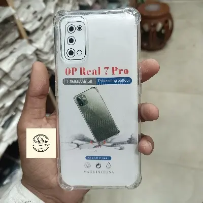 Picture of For Oppo/Realme 7 Pro Soft Silicone Transparent Back Cover Full Protection Shock Proof/ Break Proof Phone Case For Realme 7 Pro.