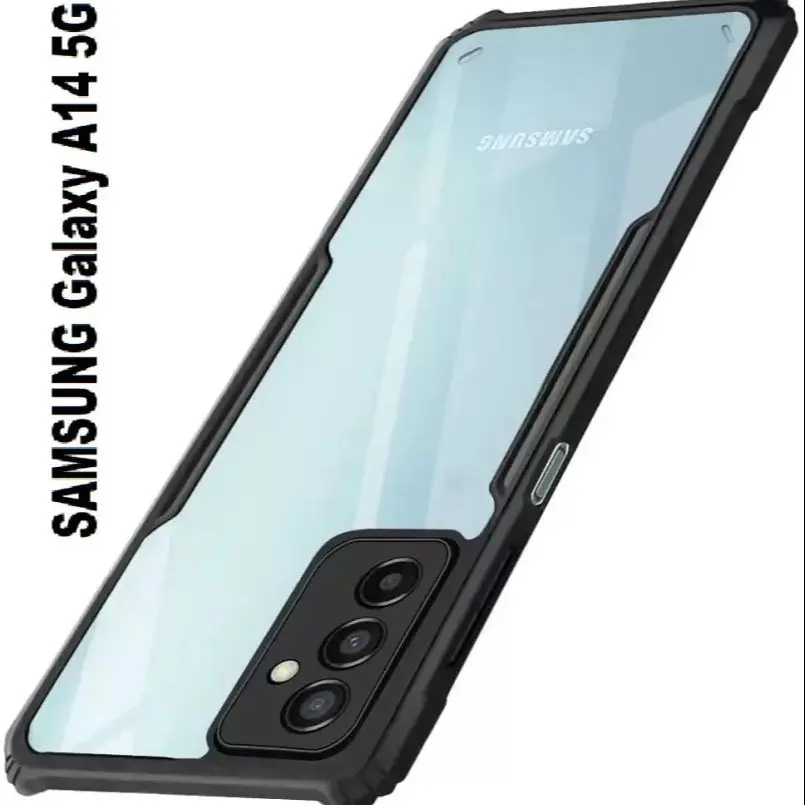 Picture of For Samsung Galaxy A14 5G - Transparent Silica Gel Matte ShockProof Slim Thin Back Cover Phone Case With Bumper