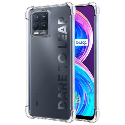 Picture of Realme 8 4G Premium Silicone Case Crystal Clear Soft TPU Ultra-Thin Transparent Flexible Protective Mobile Phone Back Cover