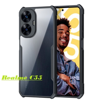 Picture of For Xundd Phone Case For Realme C55 Airbags Bumper Shockproof Bumper Shell Camera Full Protection TPU+PC Back Transperant Cover