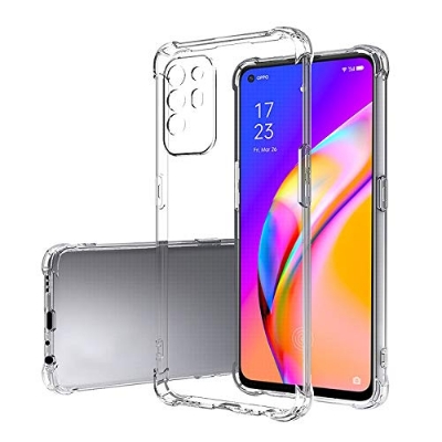 Picture of For "F19 Pro, Reno5 F, A94" Silicone Shock Proof Hard Back Soft Air Corner Bumper Anti-Scratch Cover Case for " F19 Pro, Reno5 F, A94" (Transparent cover)