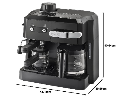 Picture of DELONGHI BCO 320 Combi Pump Espresso & Drip Coffee Maker (Black, 1700W)