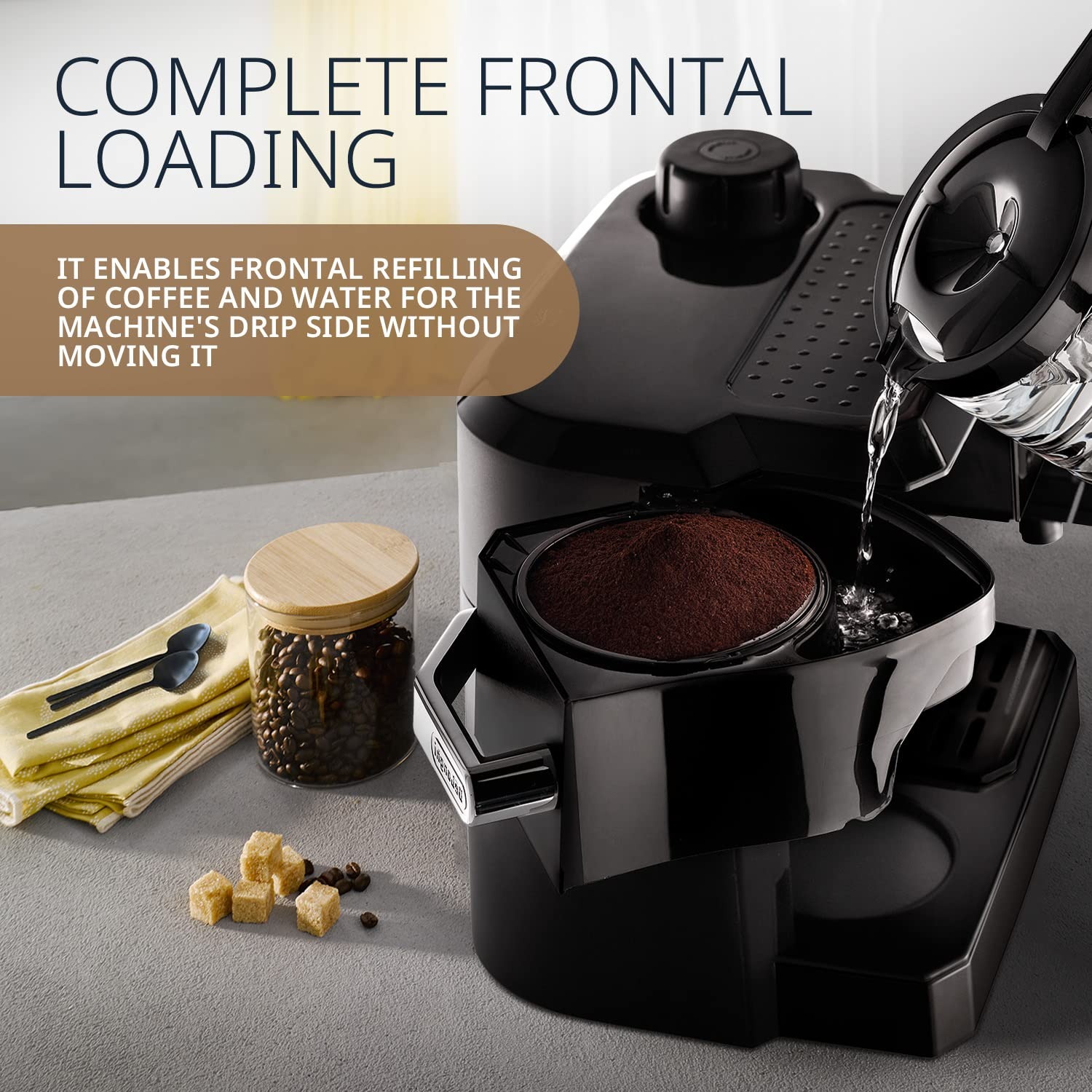 Picture of DELONGHI BCO 320 Combi Pump Espresso & Drip Coffee Maker (Black, 1700W)