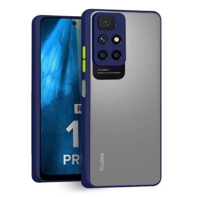 Picture of For RedMi 10/10 Prime Camera Protection Phone Case Translucent Frosted Smoke Mobile Cover