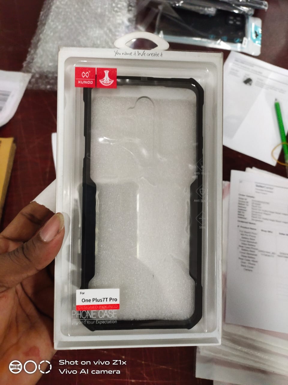 Picture of OnePlus 7T Pro is Junad Protected Cover Cover Case Shockproof Airbag Bump Soft Back Transparent