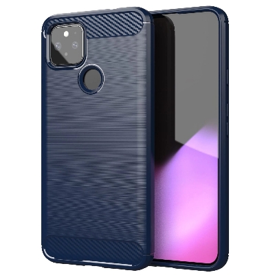 Picture of For Google Pixel 4A 5G Back Cover Coque Shockproof Protective Carbon Fiber Bumper Phone Case