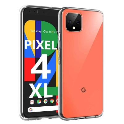 Picture of Google Pixel 4 XL Premium Silicone Case Crystal Clear Soft TPU Ultra-Thin Transparent Flexible Protective Mobile Phone Back Cover
