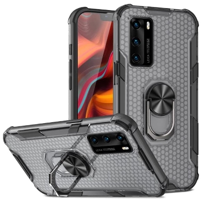 Picture of For Xiaomi Redmi Note 9/9s Standard - Transparent Rubber Hard Plastic Armor Phone Cases Stand Full Protective Casing Back Cover