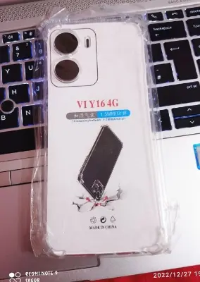 Picture of For Vivo Y02s/Y16 Edge-Reinforced Shockproof Cushion Back Clear Hybrid Transparent Hard Cover