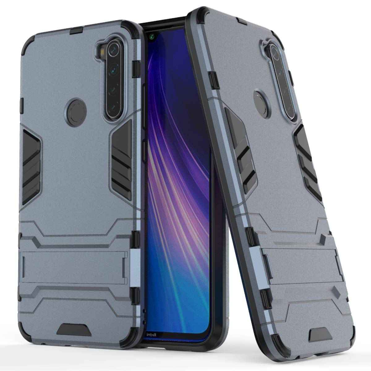 Picture of for Xiaomi Redmi Note 8  Luxury Iron Man Hard Armor and Soft Silicone TPU Frame Phone Back Cover case
