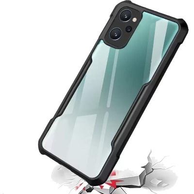 Picture of Back Cover for Realme 9i, Oppo K10, Oppo A76, Oppo A96 (Transparent, Black)