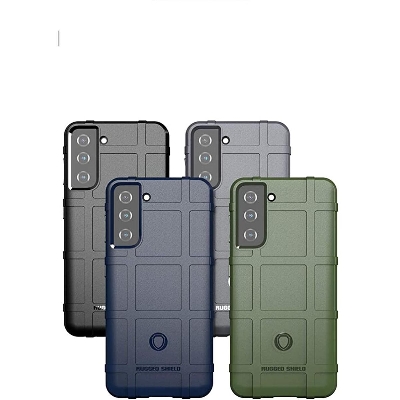 Picture of Samsung Galaxy S21 Ultra/S21/21 Plus/S30 Plus Rugged Shield Silicone Case Luxury Hard Armor and Soft Silicone TPU Frame Phone Back Cover