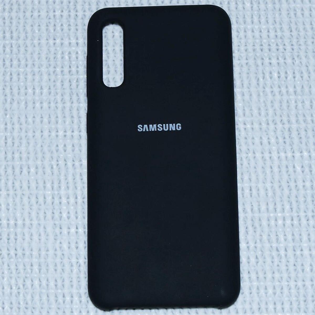Picture of Samsung Galaxy A70 Liquid Silicone Case Silky Soft-Touch Finish Back Protective Cover - Phone - Camera